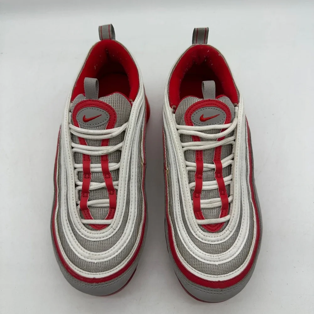 Nike Air BV1153-002 Youth 6Y Womens 7.5 VaporMax 97 GS Atmosphere Grey Red Shoes